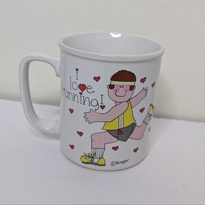 Vintage Kruger George Good I Love Running Coffee Cup Mug